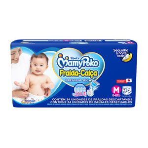 Fralda Mamypoko Calça Premium Seca Jumbo M 34x1