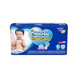 Fralda Mamypoko Calça Premium Seca Jumbo G 30x1