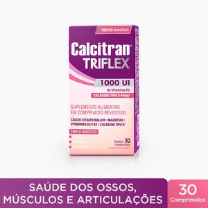 Calcitran Triflex 30 Comprimidos - Cálcio, Colágeno Tipo 2, Magnésio, Vit. D e K