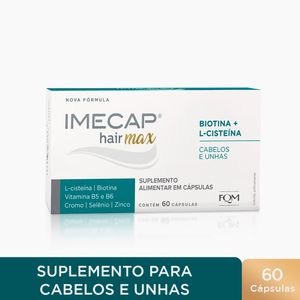 Imecap Hair Max 60 Cápsulas - Vitaminas para Cabelos e Unhas com Cisteína