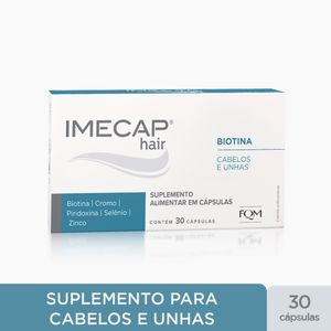 Imecap Hair 30 Cápsulas - Vitaminas para Cabelos e Unhas com Biotina