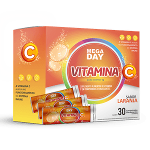 Vitamina Mega Day Vitamina C 30 Comprimidos Efervecentes