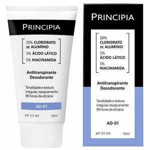 Desodorante Antitranspirante Principia Skincare AD-01 Ácido Lático + Niacinamida 70ml