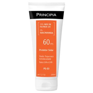 Protetor Solar Principia 29% Mix de Filtros UV + 2% Niacinamida FPS60 PS-03 200ml