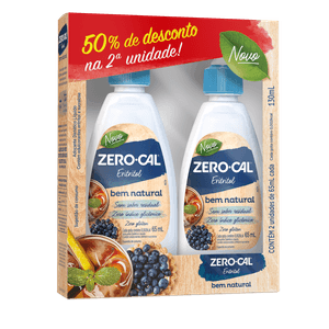 Kit Adoçante Zero-Cal Eritritol Líquido 2 Unidades 65ml
