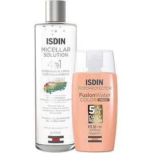 Kit Protetor Solar Isdin Fusion Walter Cor Média 50ml+Solução Micellar 400ml