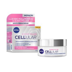 Creme Facial Antissinais Nivea Hyaluron Cellular Filler Dia Fps30 49g