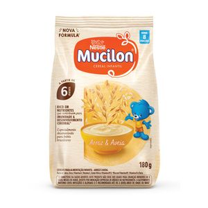 Mucilon Cereal Infantil Arroz e Aveia Sachê 180g