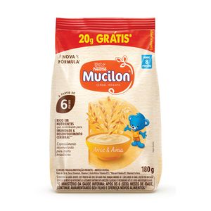 Cereal Infantil Mucilon Arroz e Aveia Leve 180g Pague 160g
