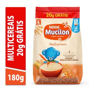 Cereal Infantil Mucilon Multicereais Leve 180g Pague 160g