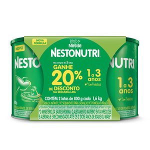 Pack Fórmula Infantil Nestle Nestonutri 800g com 20% de Desconto na Segunda Unidade