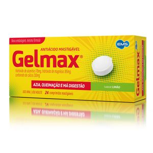 Gelmax Sabor Limão 24 Comprimidos Mastigáveis