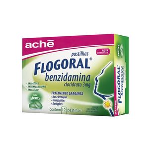 Flogoral Pastilha Menta 12 Unidades