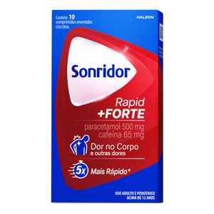 Sonridor Rapido + Forte Paracetamol 500mg + Cafeína 65mg 10 Comprimidos