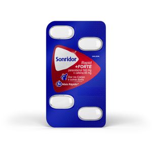 Sonridor Rapido + Forte Paracetamol 500mg + Cafeína 65mg 4 Comprimidos