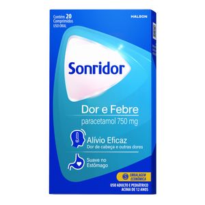 Sonridor Dor e Febre Paracetamol 750mg 20 Comprimidos