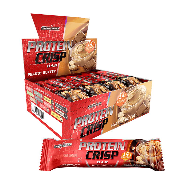 BARRA PROTEIN CRISP INTEGRALMEDICA PEANUT 45G 7896311710348