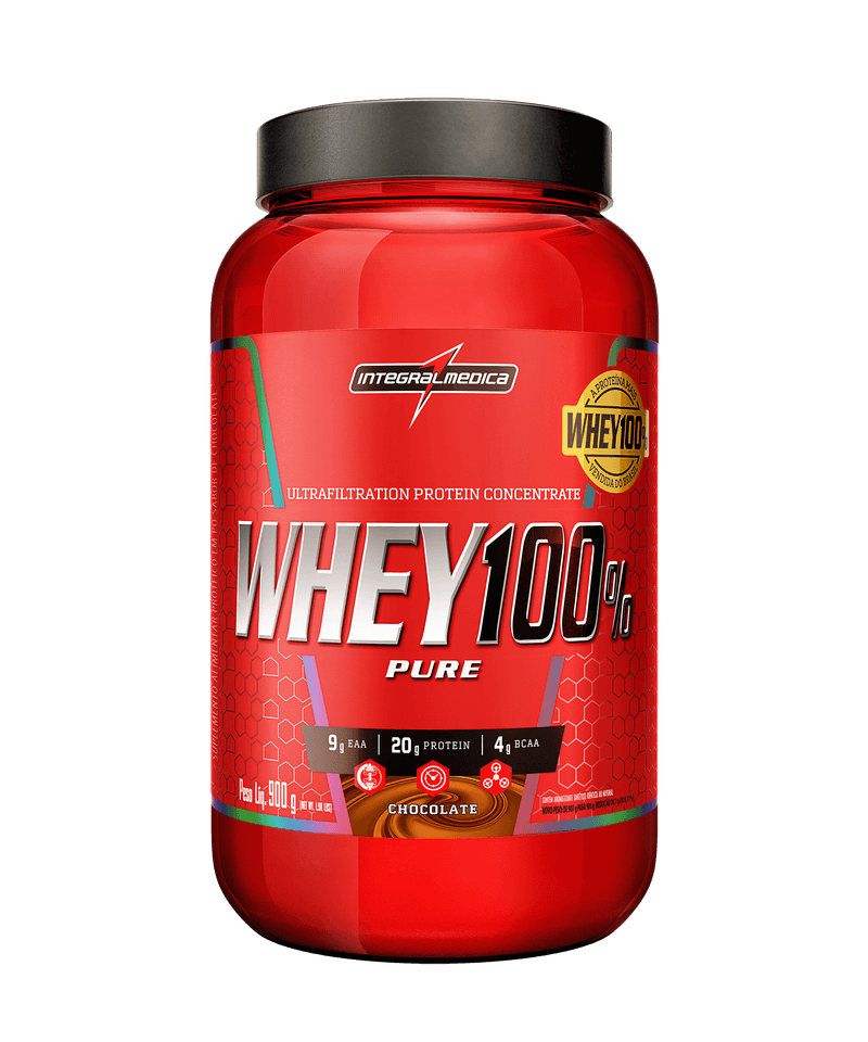 WHEY PROTEIN INTEGRALMEDICA 100- PURE CHOC 900G 7896311709991