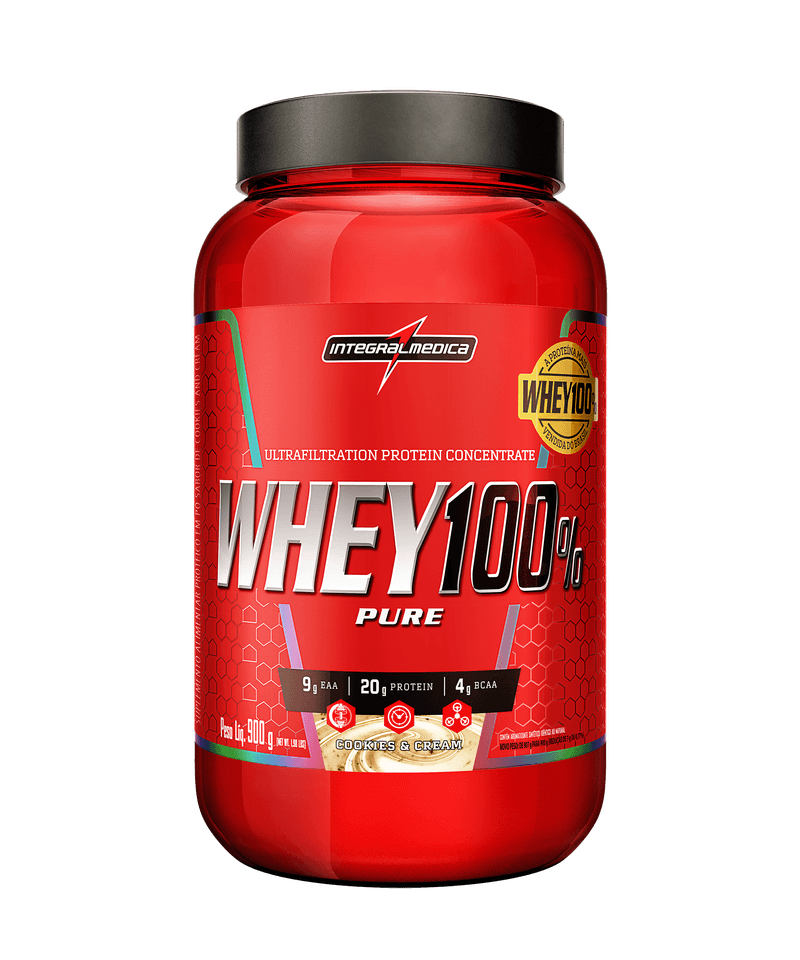 WHEY PROTEIN INTEGRALMEDICA 100- PURE COOKIES 900G 7896311766376