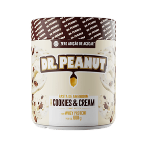 Pasta de Amendoim Dr. Peanut Sabor Cookies & Cream 600g