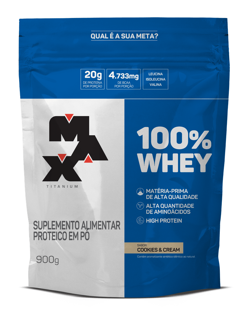 WHEY PROTEIN REFIL MAX TITANIUM 100- COOKIES 900G 88766