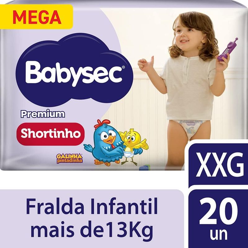 FRAL BABYSEC SHORTINHO MEGA XXG 20UN IMP 2