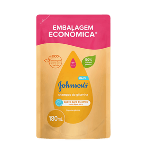 Refil Shampoo de Glicerina Johnson s Baby Neutro 180ml