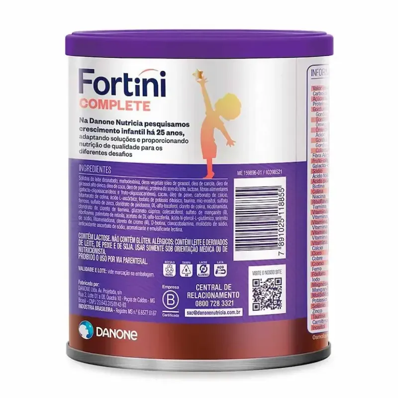 Suplemento Infantil Fortini Complete Chocolate 800g 2