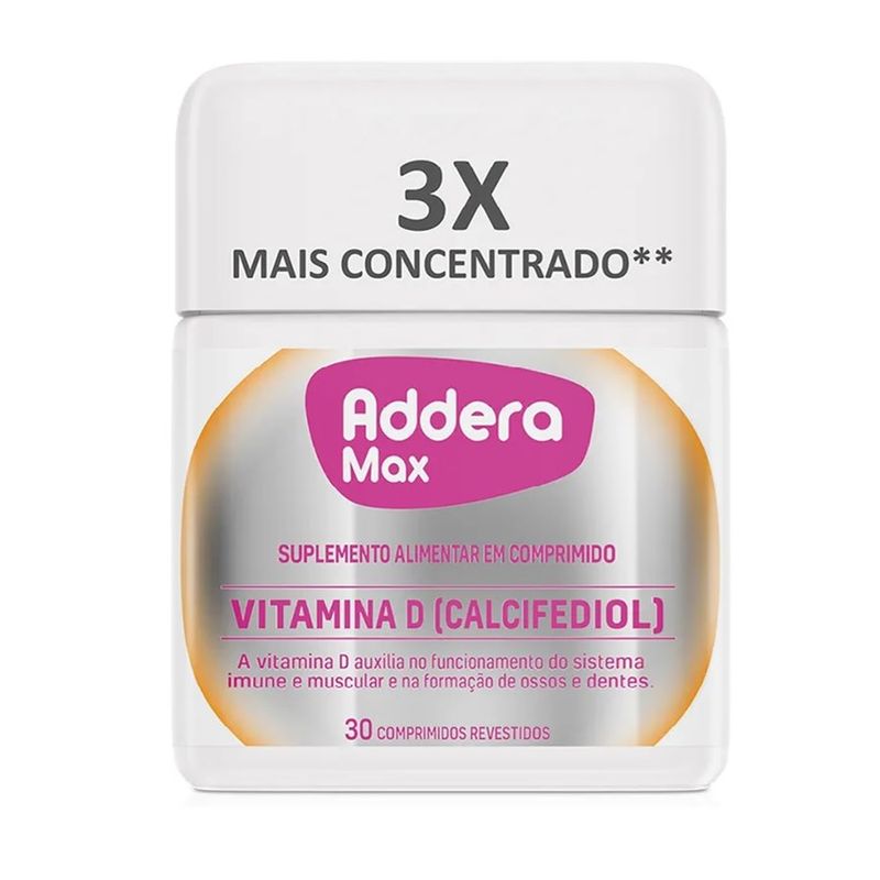 Suplemento Alimentar Vitamina D Addera Max 30 Comprimidos 1