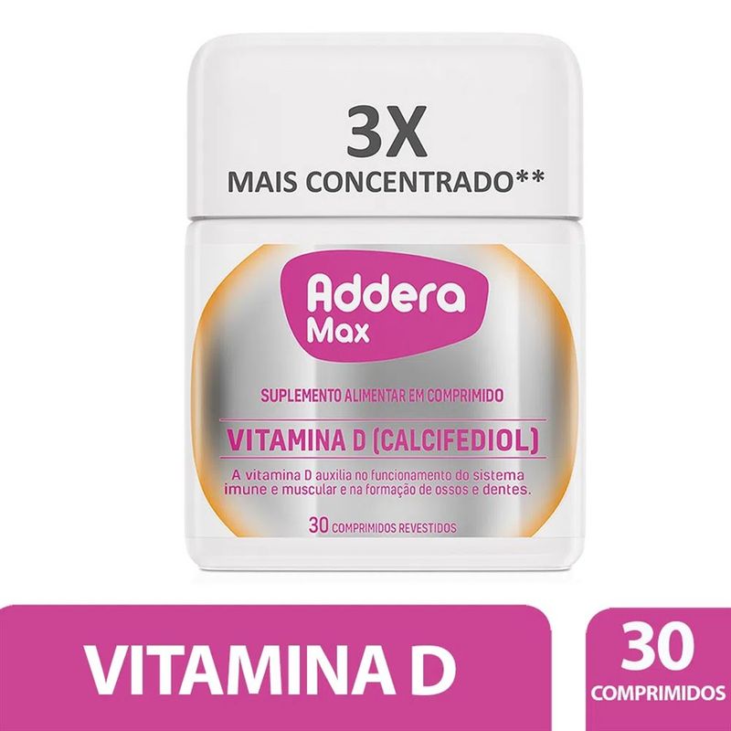 Suplemento Alimentar Vitamina D Addera Max 30 Comprimidos 2