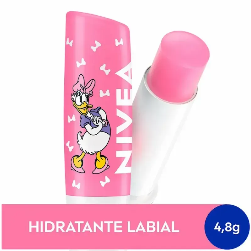 Hidratante Labial Nivea Soft Rose Disney Mickey e Amigos Margarida 4,8g 2