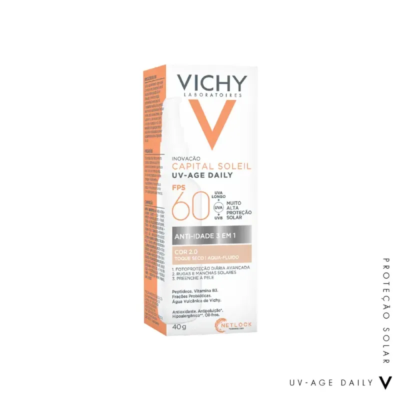 Protetor Solar Vich Capital Soleil Uv Age Daily 2.0 Fps 60 40g 2