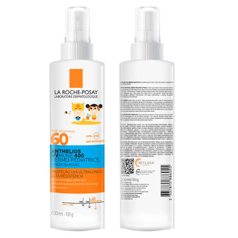 Protetor Solar Infantil La Roche-Posay Anthelios UVMUne 400 Dermo-Pediatrics FPS 60 Spray Invisivel 200ml 2
