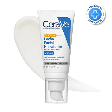 Locao Hidratante Facial CeraVe AM FPS50 52ml 2