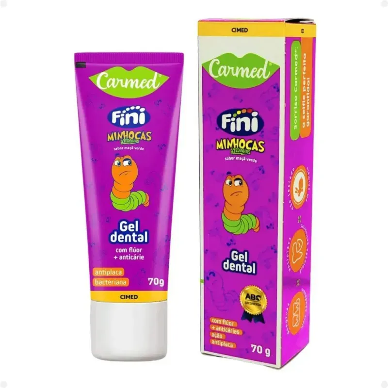 Gel Dental Carmed C Fluor Fini Minhocas 70g 1