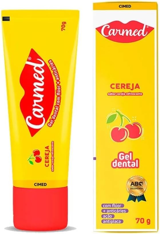 Gel Dental Carmed Cereja com Fluor 70g 3
