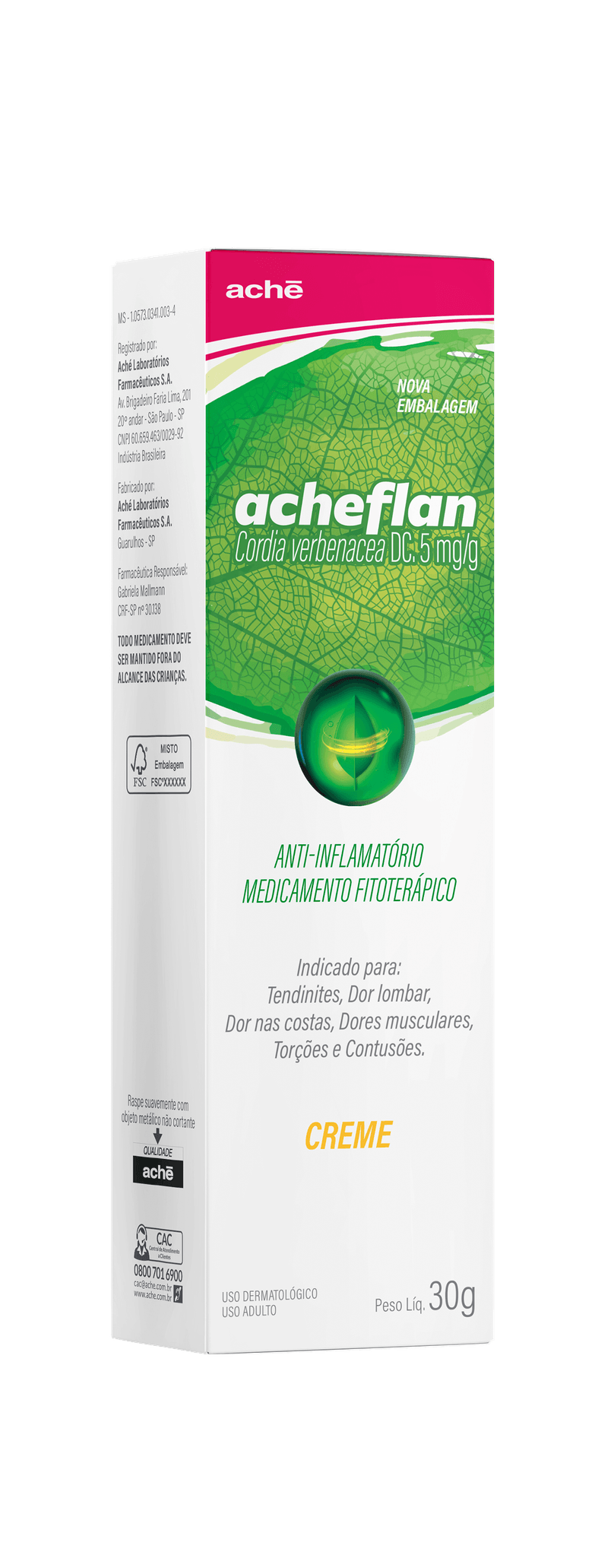 Acheflan Creme 30g 7896658006432