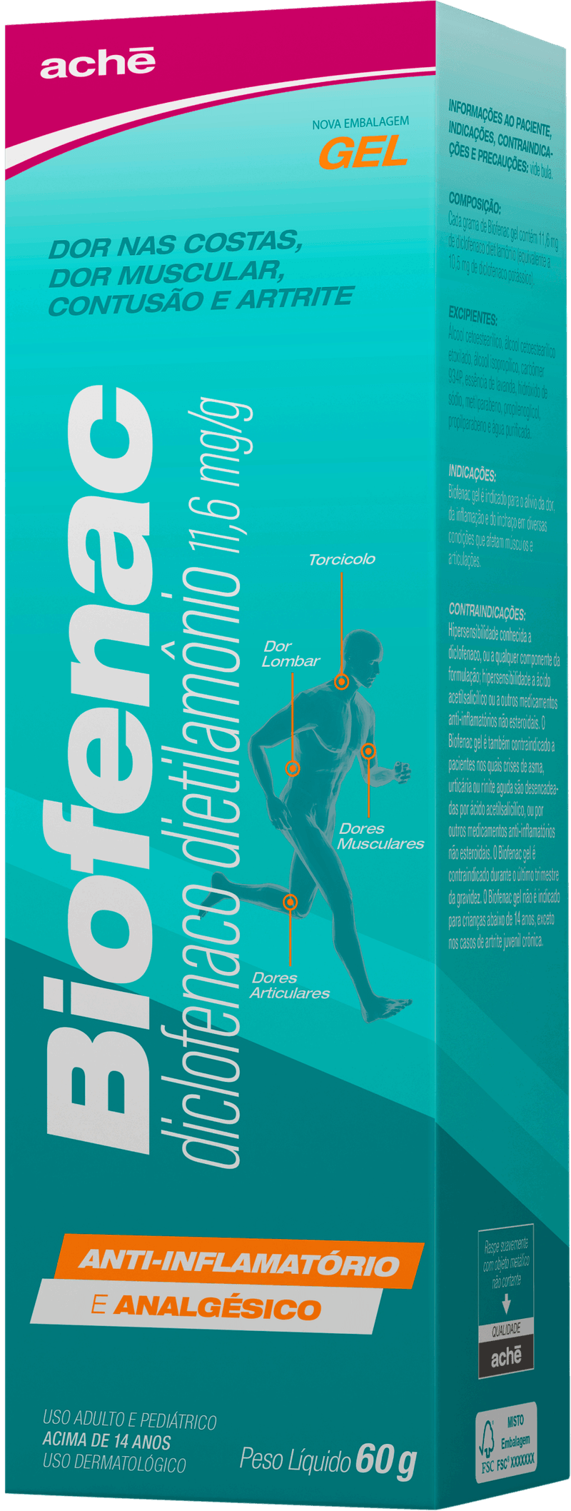 BIOFENAC GEL 11,6MG BGPLASX60G 7896658026171