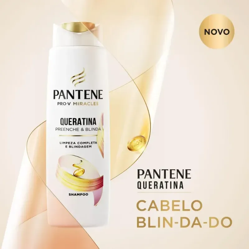 Shampoo Pantene Queratina Preenche e Blinda 300ml 3
