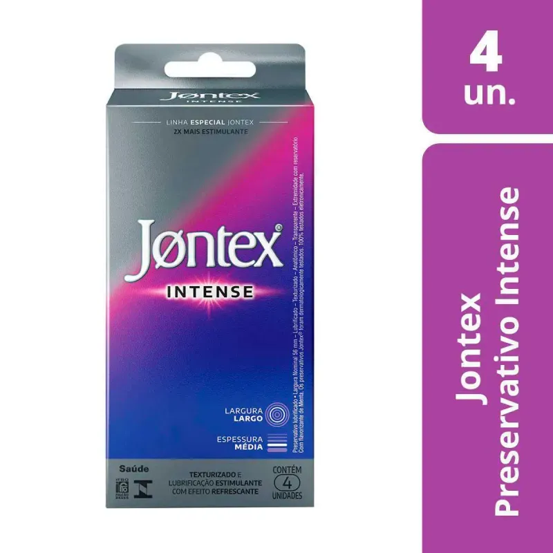 Preservativo Jontex Intense 4 Unidades 2