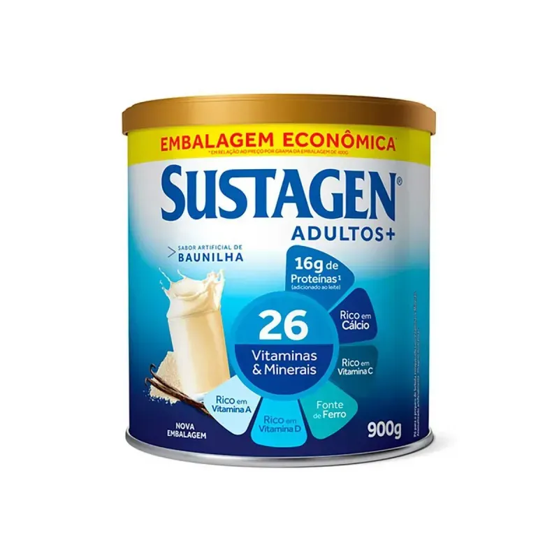 Complemento Alimentar Sustagen Adultos+ Sabor Baunilha 900g 1