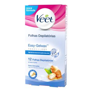 Cera Fria Veet Pele Delicada 12 Folhas