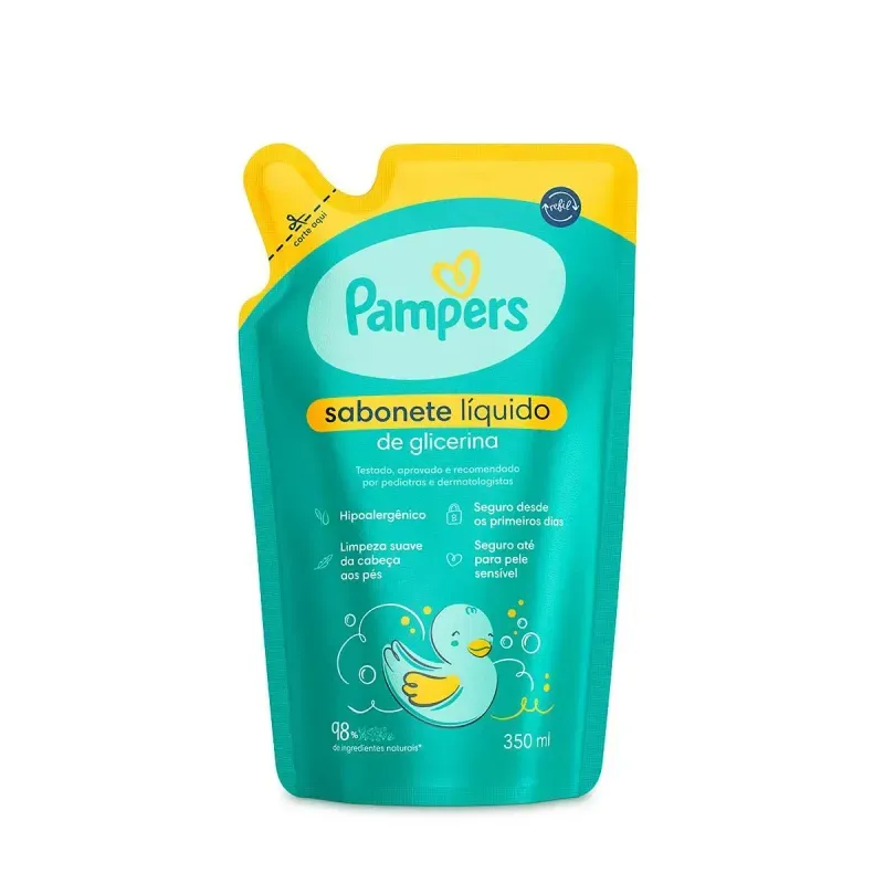 Refil Sabonete Liquido Pampers Glicerinado 350ml