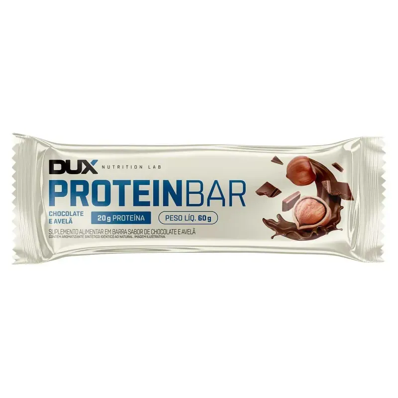 Barra de Proteina Dux Protein Bar Sabor Chocolate e Avela 60g