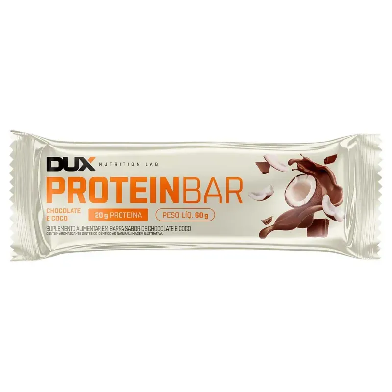 Barra de Proteina Dux Protein Bar Sabor Chocolate e Coco 60g