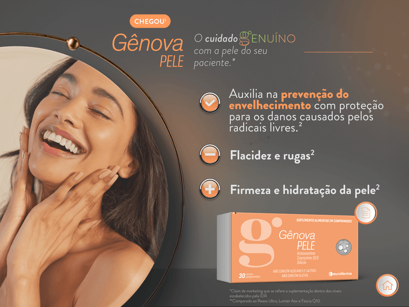Suplemento Alimentar Genova Pele 30 Comprimidos 5
