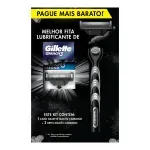 Kit Aparelho de Barbear Descartavel Gillette Mach3 Carbono Carvao Ativado + 1 Refil 2