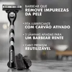 Kit Aparelho de Barbear Descartavel Gillette Mach3 Carbono Carvao Ativado + 1 Refil 3