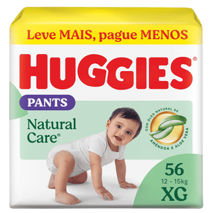 Fralda Huggies Roupinha Natural Care XG Hiper 56 Unidades