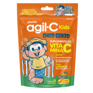Agil C Kids Vitamina C com 25 Gomas Sabor Laranja 30mg